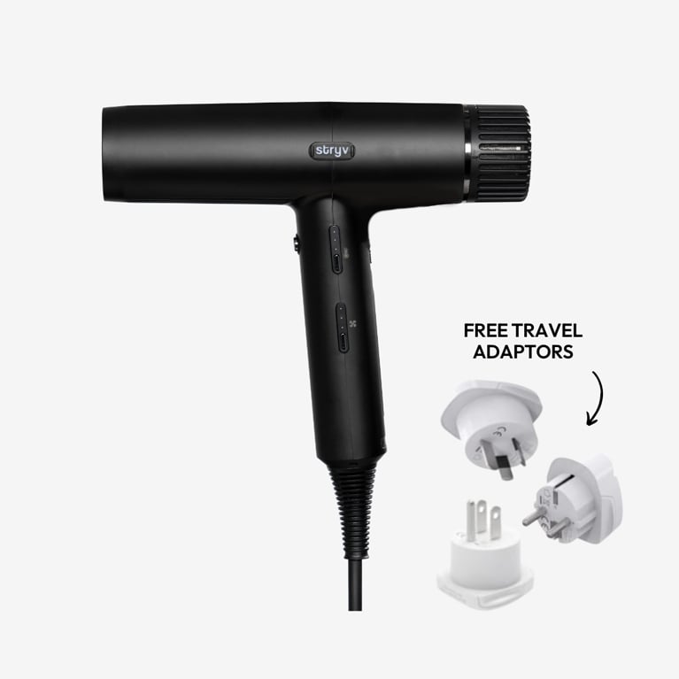 ProTraveller hair dryer + 3 FREE Travel Adaptors