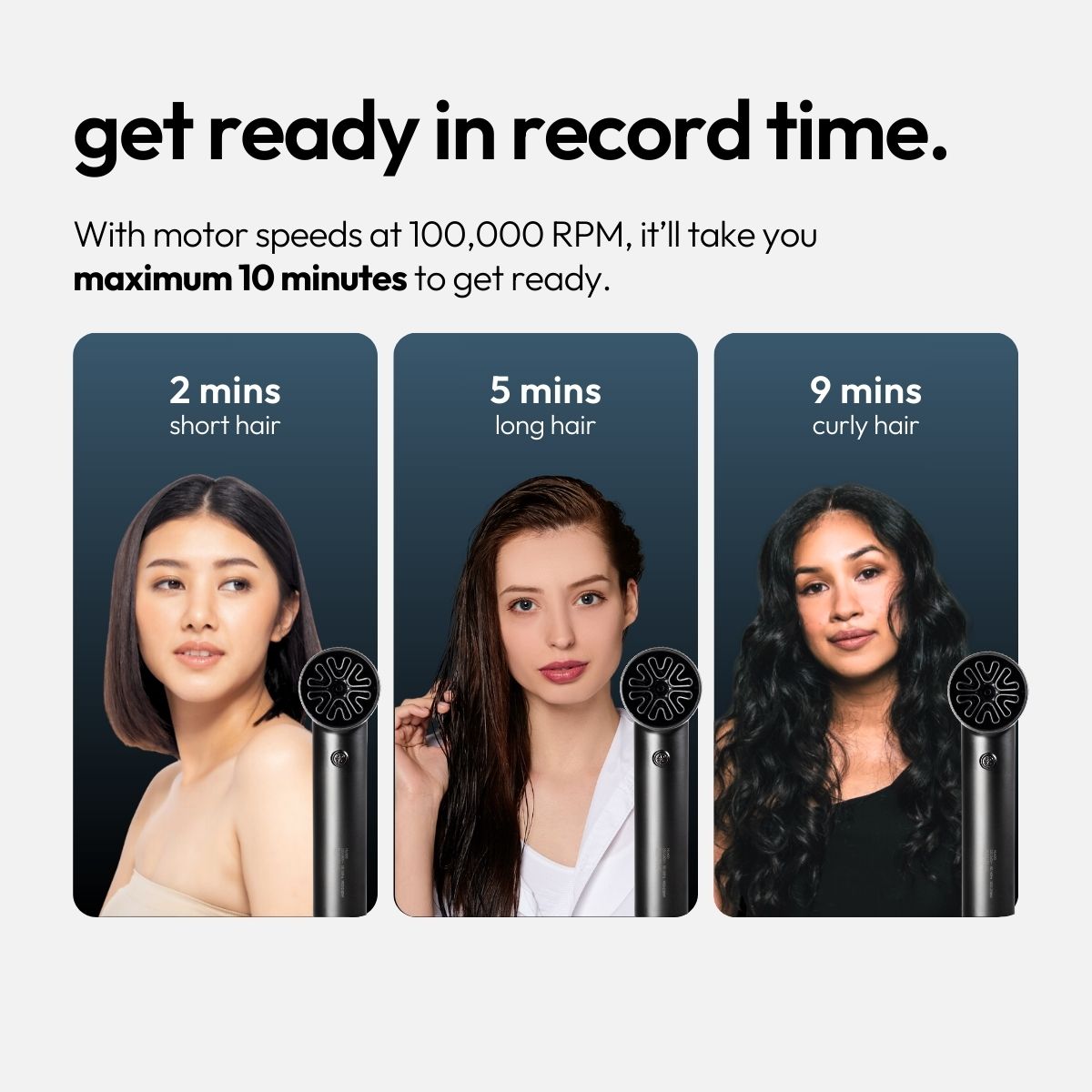 1 Hairdryer + 3 hair pods sample