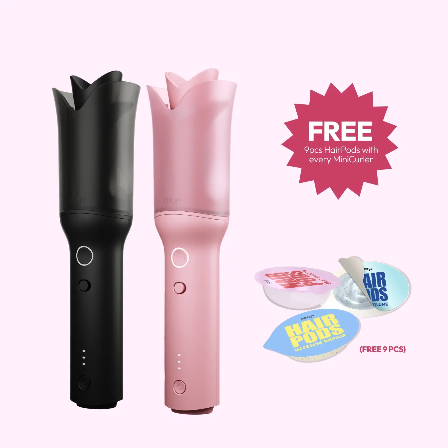 stryv MiniCurler + FREE 9pcs HairPods