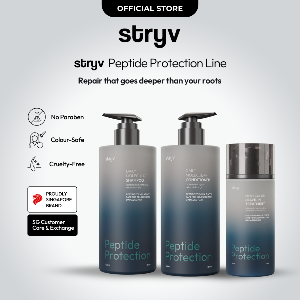 [ShopLazTik] Stryv Peptide Protection Hair Repair Series